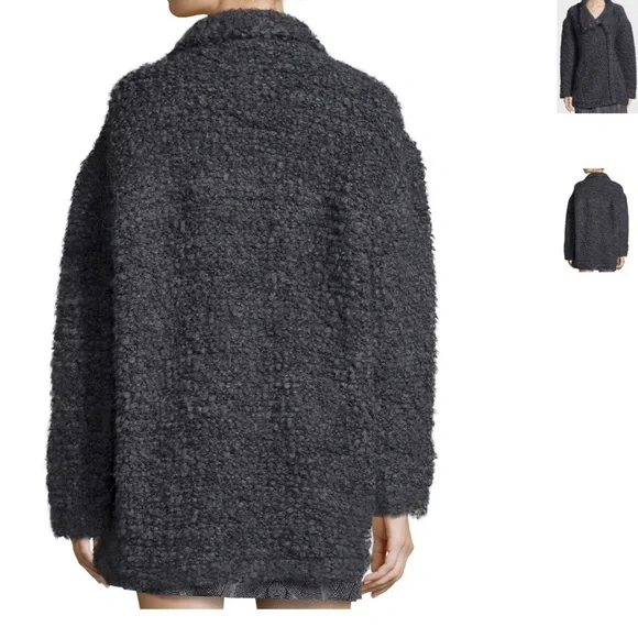 IRO Argane Wool-Blend Knit Jacket - Dark Grey 34 - Picture 3 of 7